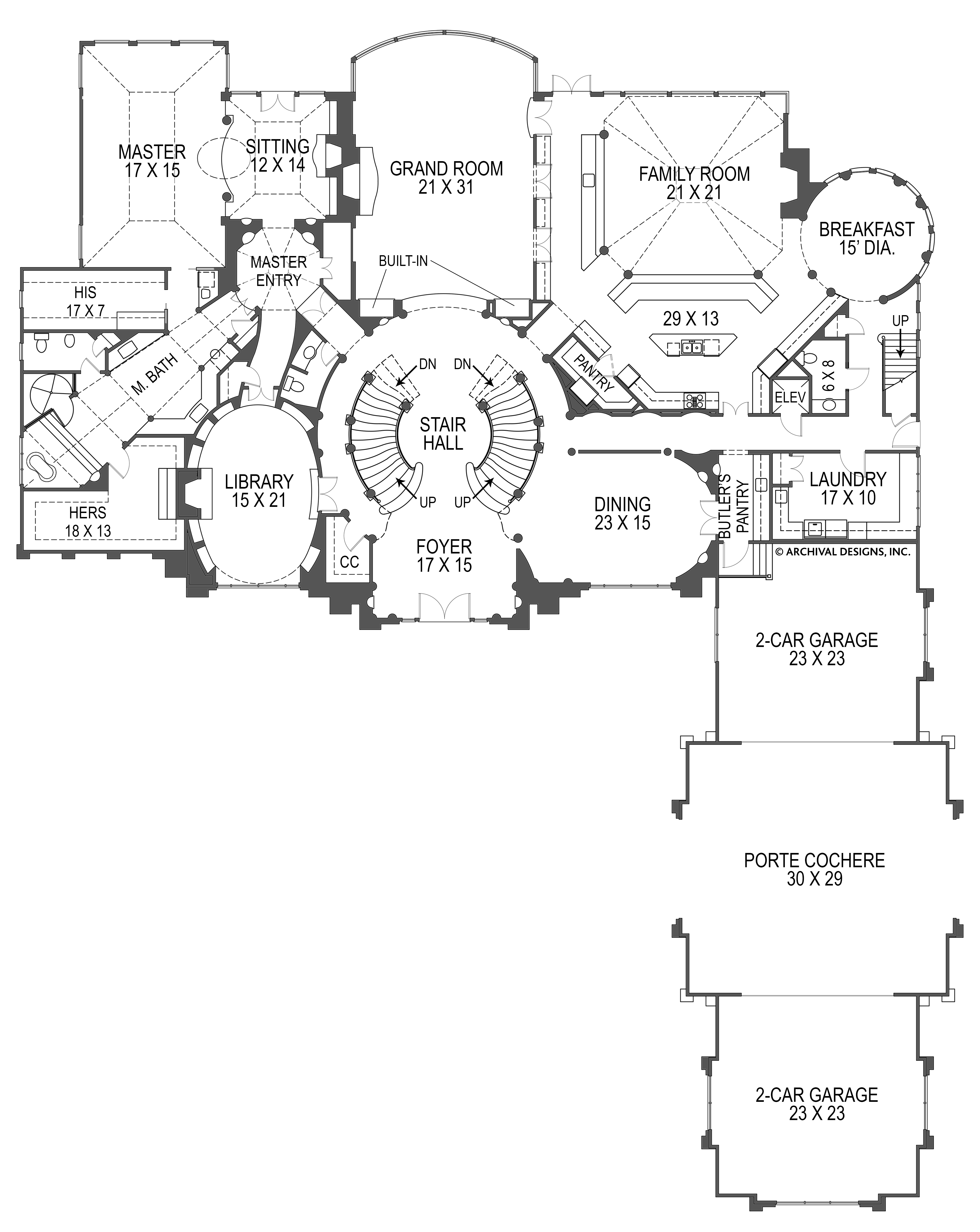 Main Level of European Plan #106-1179