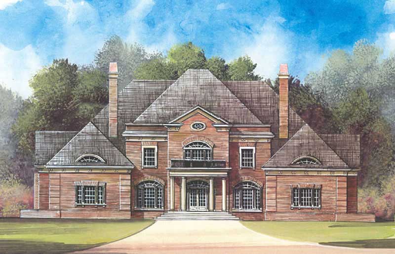 Front View of this 3-Bedroom, 5282 Sq Ft Plan - 106-1188