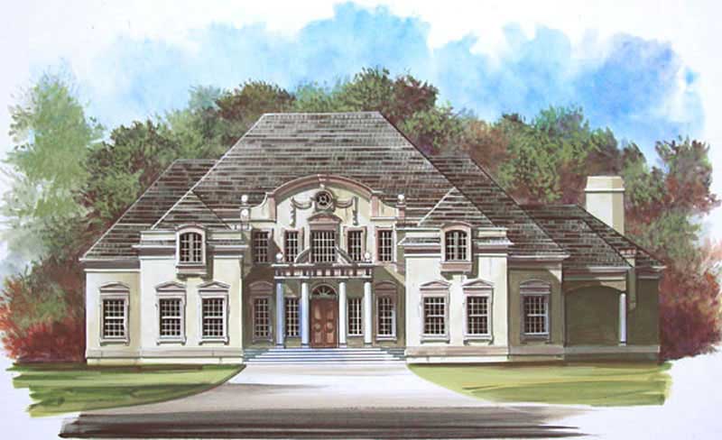 Front View of this 3-Bedroom, 5258 Sq Ft Plan - 106-1189