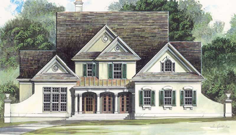 Front View of this 4-Bedroom, 2773 Sq Ft Plan - 106-1193