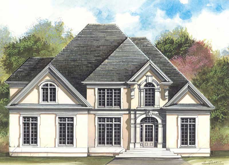 Front View of this 4-Bedroom, 3065 Sq Ft Plan - 106-1194