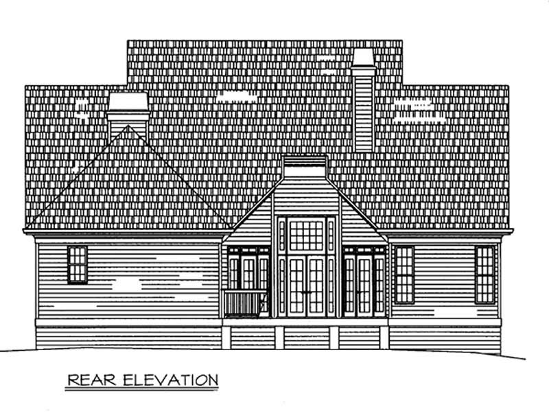 Home Plan Rear Elevation of this 3-Bedroom,2385 Sq Ft Plan -106-1204