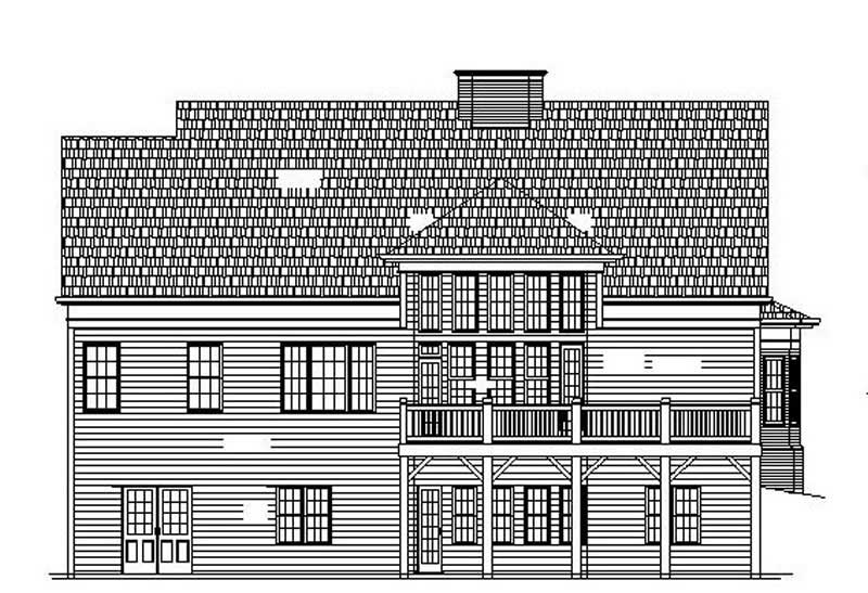 Home Plan Rear Elevation of this 3-Bedroom,2497 Sq Ft Plan -106-1215