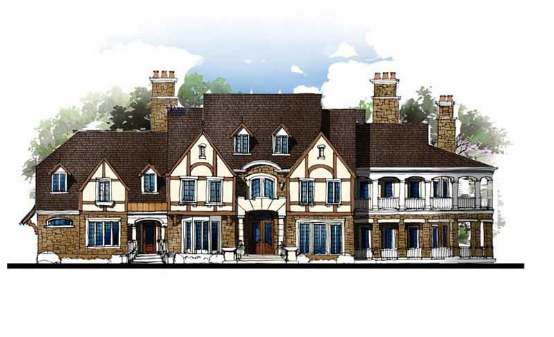 Front View of this 4-Bedroom, 5745 Sq Ft Plan - 106-1216