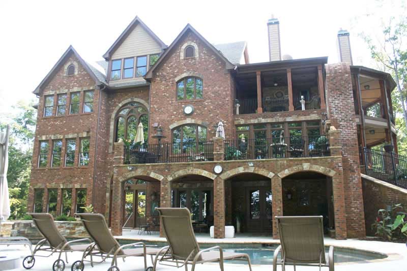 Home Plan Rear Elevation of this 4-Bedroom,5745 Sq Ft Plan -106-1216