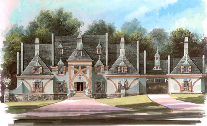 Front View of this 5-Bedroom, 6079 Sq Ft Plan - 106-1218