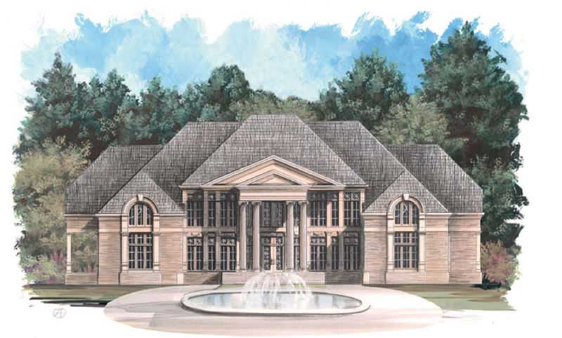 Front View of this 5-Bedroom, 6095 Sq Ft Plan - 106-1223