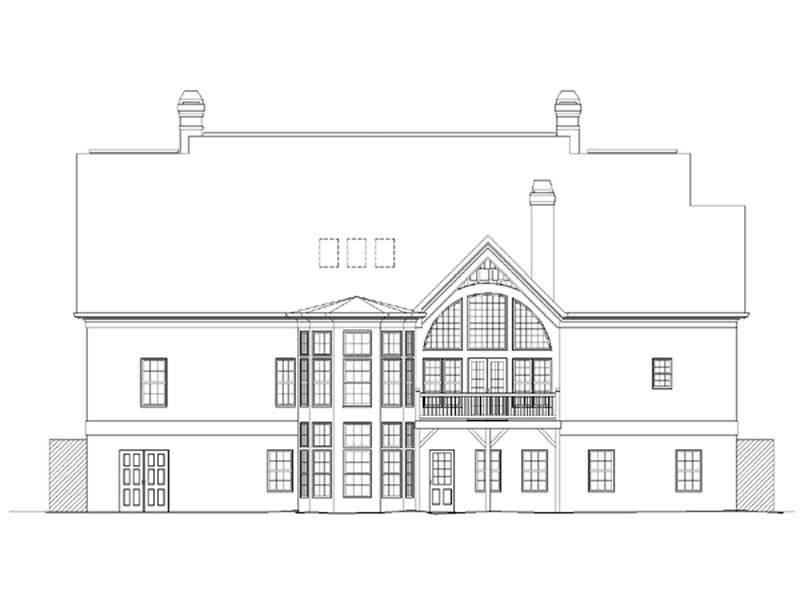 Home Plan Rear Elevation of this 4-Bedroom,2964 Sq Ft Plan -106-1229
