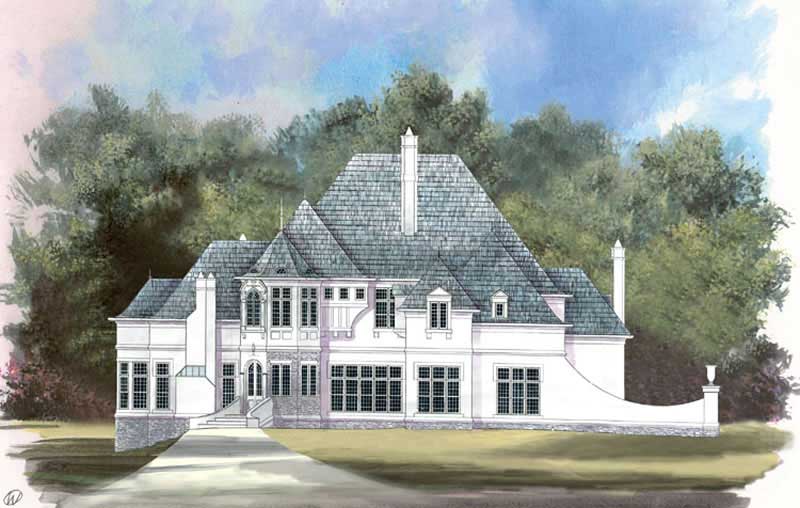 Front View of this 4-Bedroom, 3966 Sq Ft Plan - 106-1237