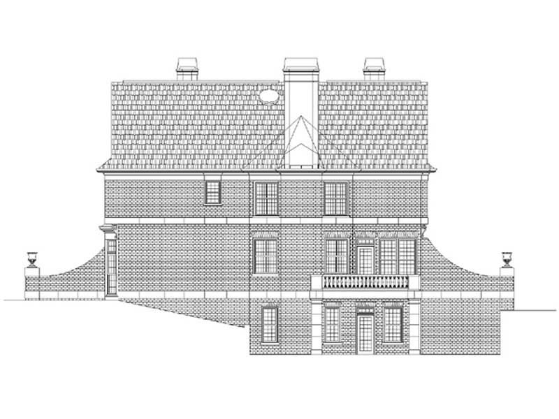 Home Plan Rear Elevation of this 4-Bedroom,2855 Sq Ft Plan -106-1251