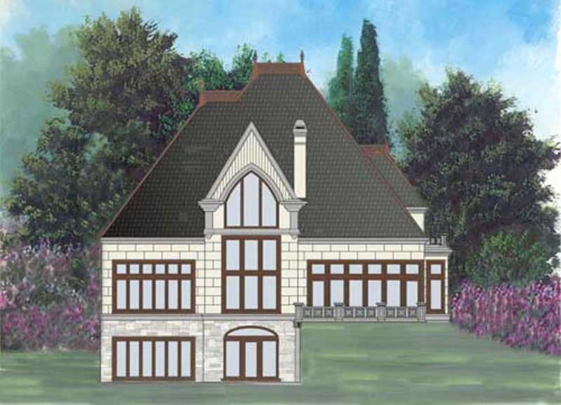 Home Plan Rear Elevation of this 4-Bedroom,2979 Sq Ft Plan -106-1264
