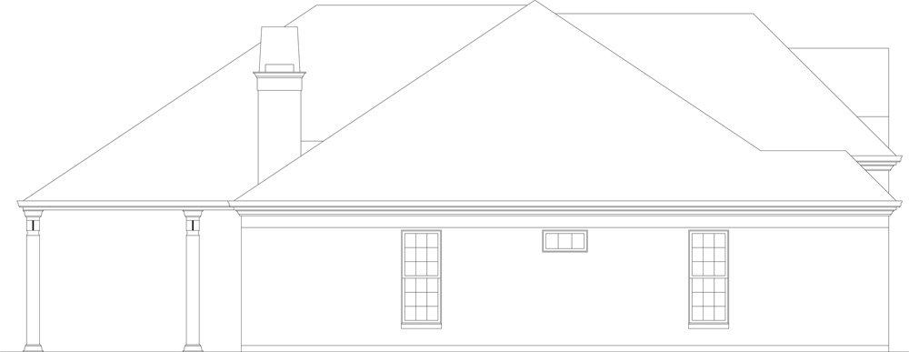 Home Plan Left Elevation of this 3-Bedroom,2365 Sq Ft Plan -106-1271