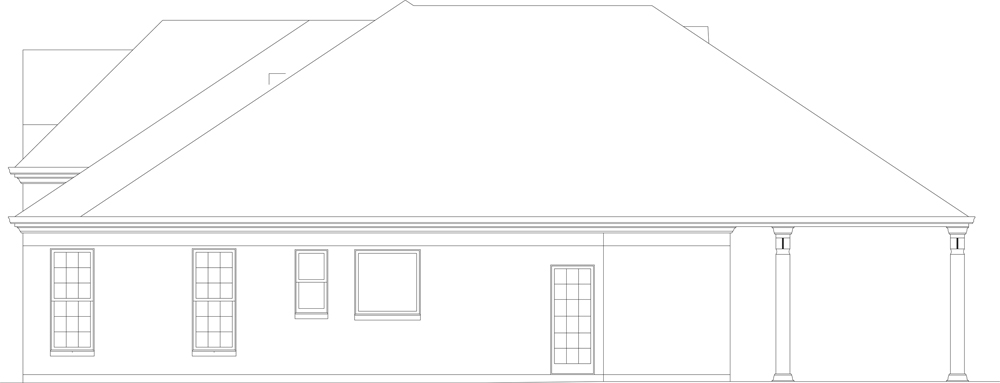 Home Plan Right Elevation of this 3-Bedroom,2365 Sq Ft Plan -106-1271