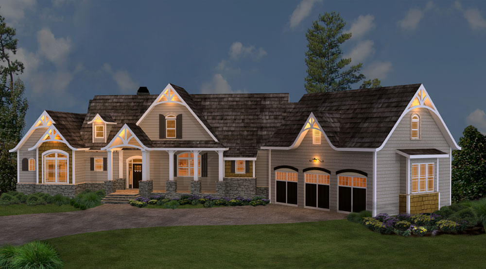 Home at Night of this 3-Bedroom, 2499 Sq Ft Plan - 106-1274