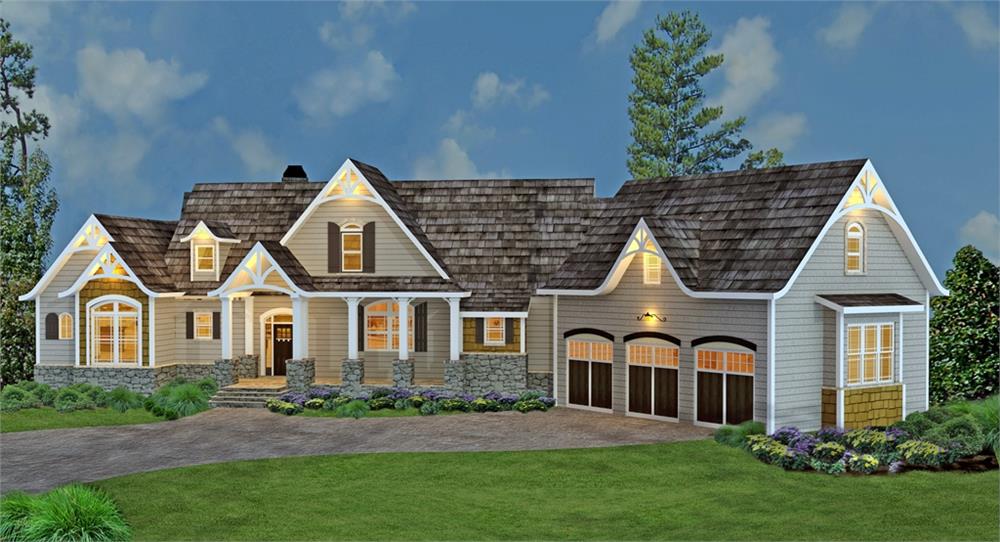 Front View of this 3-Bedroom, 2499 Sq Ft Plan - 106-1274