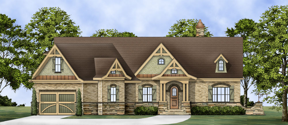 Front View of this 3-Bedroom, 2404 Sq Ft Plan - 106-1275