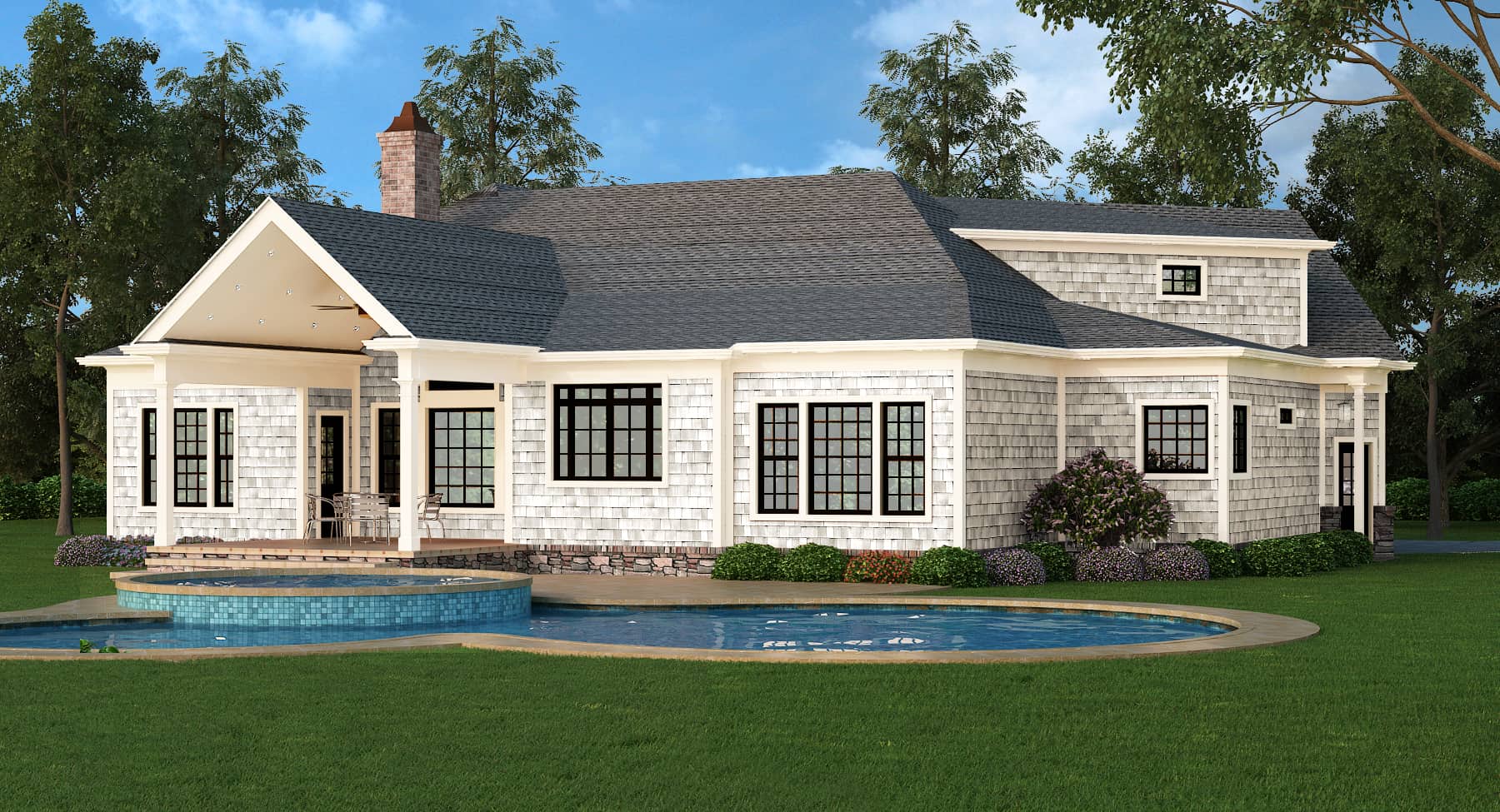 Rear View of this 3-Bedroom, 2344 Sq Ft Plan - 106-1276