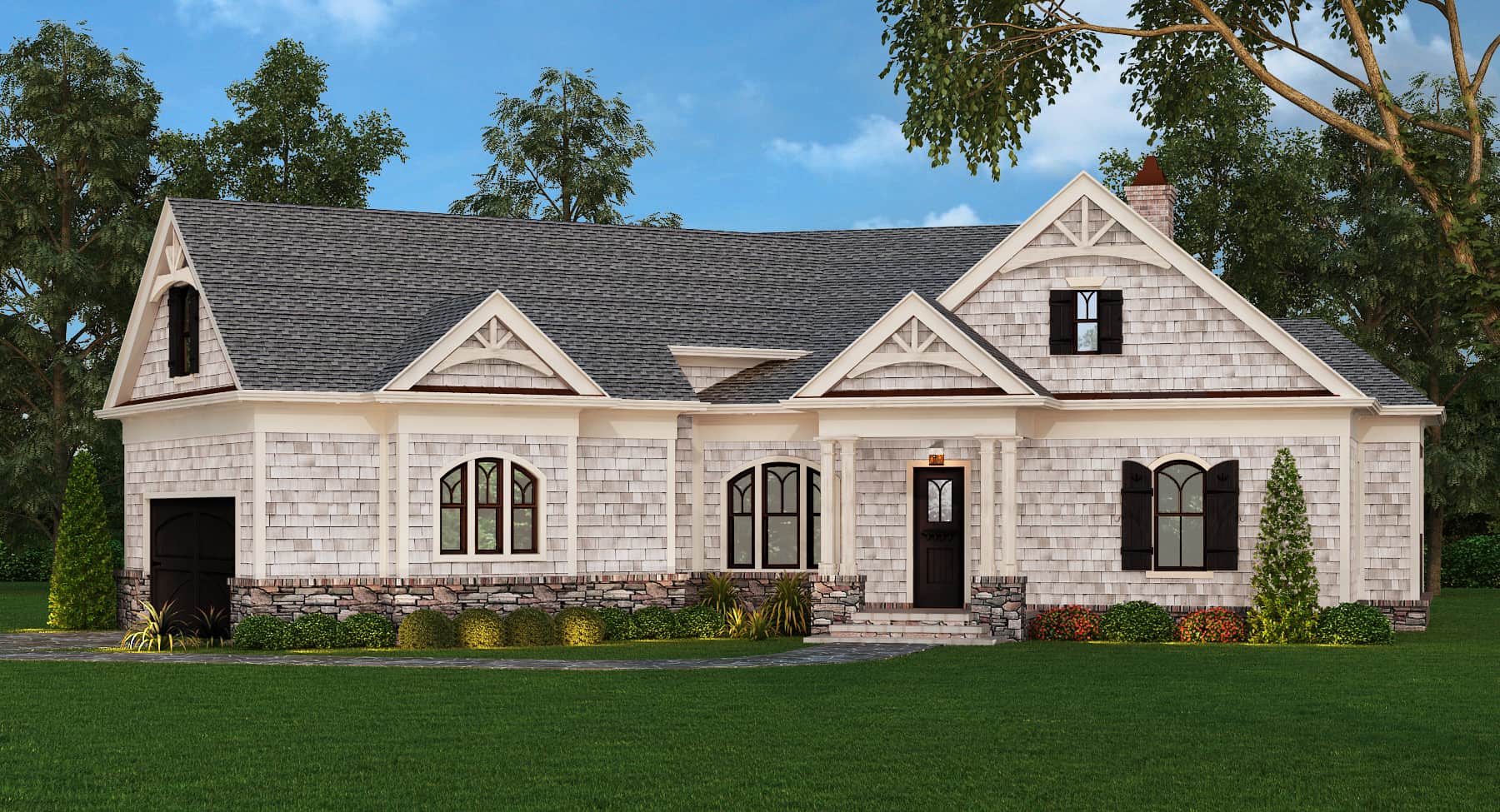 Front View of this 3-Bedroom, 2344 Sq Ft Plan - 106-1276