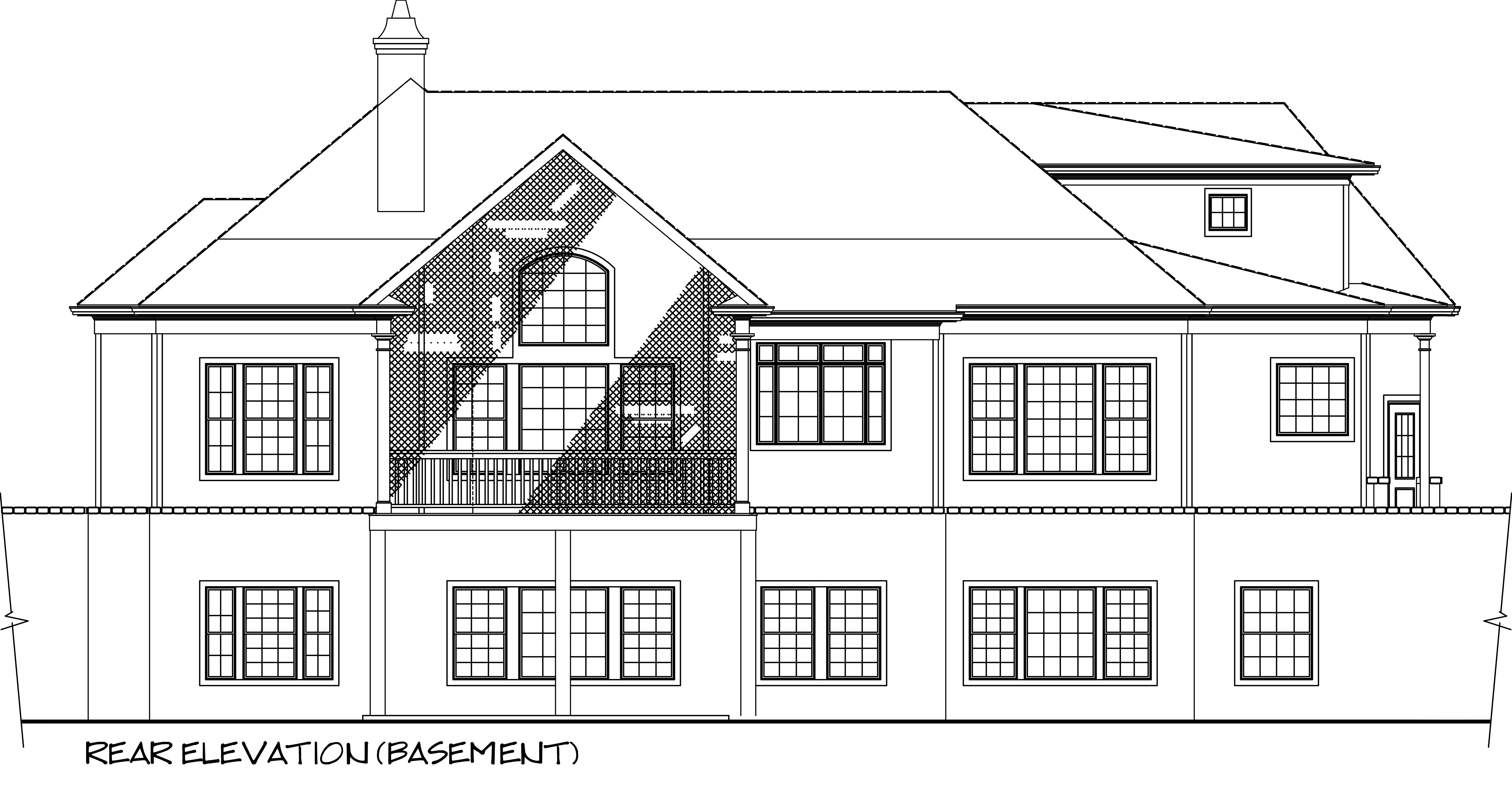 Home Plan Rear Elevation of this 3-Bedroom,2344 Sq Ft Plan -106-1276