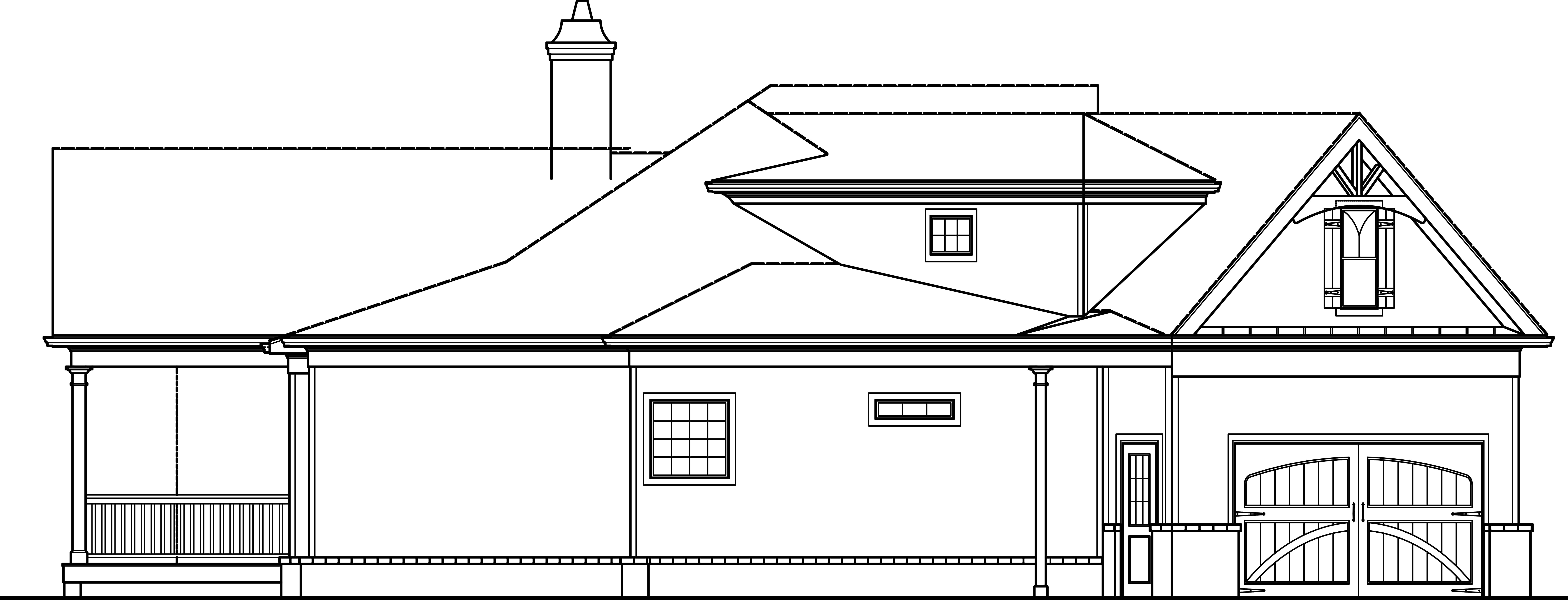 Home Plan Left Elevation of this 3-Bedroom,2344 Sq Ft Plan -106-1276