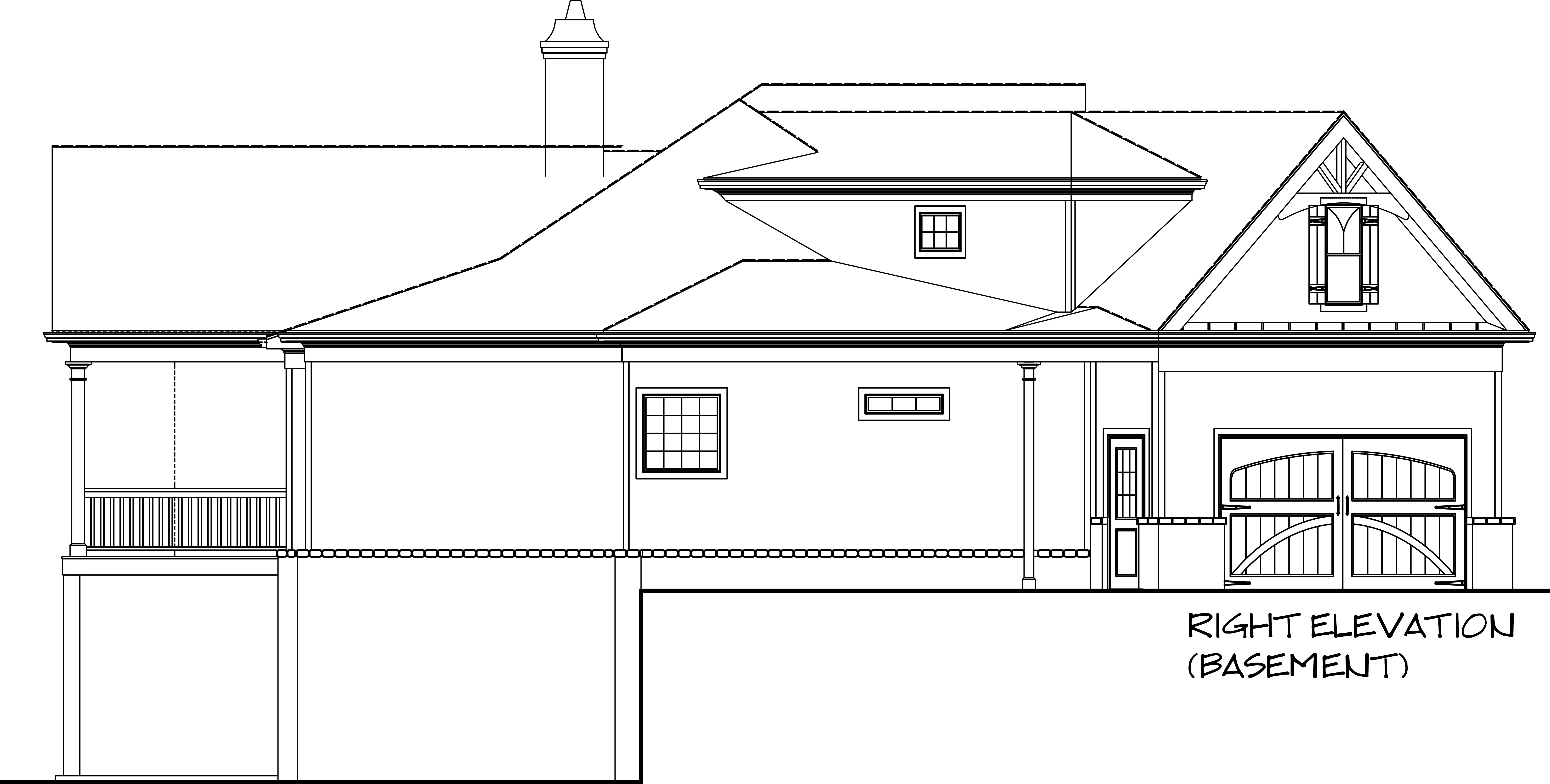 Home Plan Right Elevation of this 3-Bedroom,2344 Sq Ft Plan -106-1276