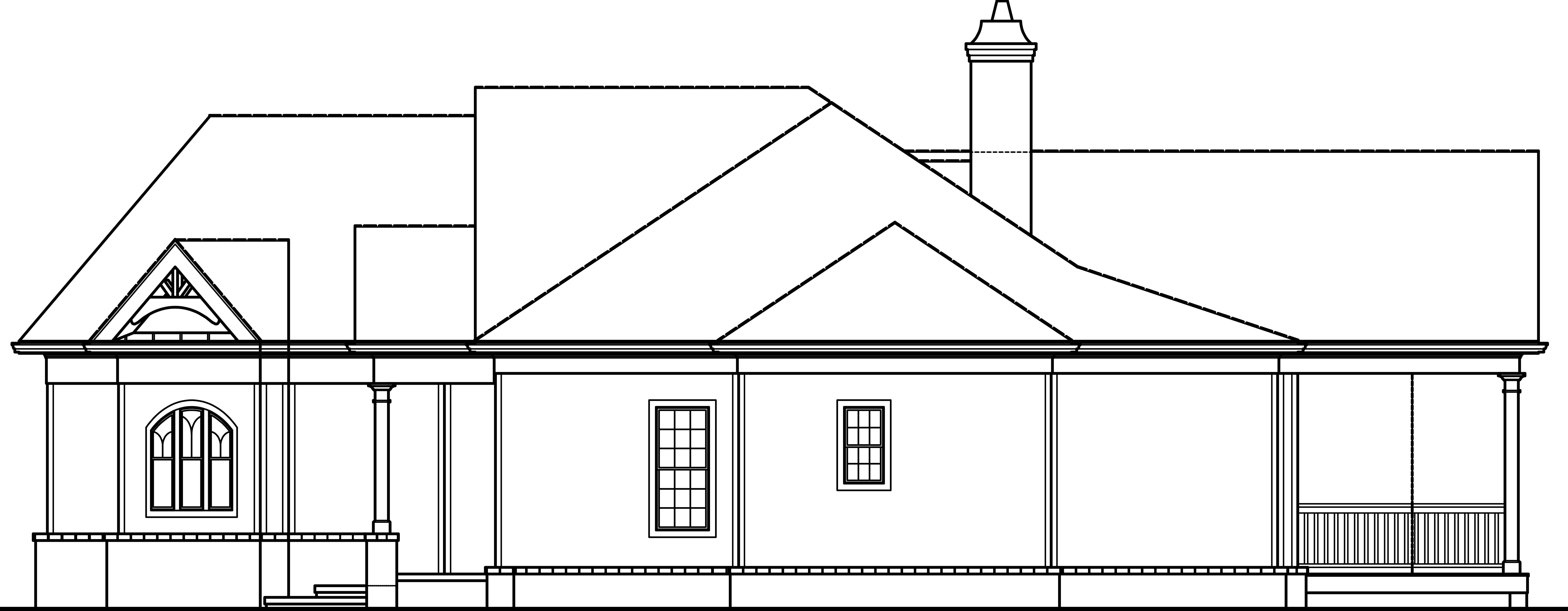 Home Plan Right Elevation of this 3-Bedroom,2344 Sq Ft Plan -106-1276