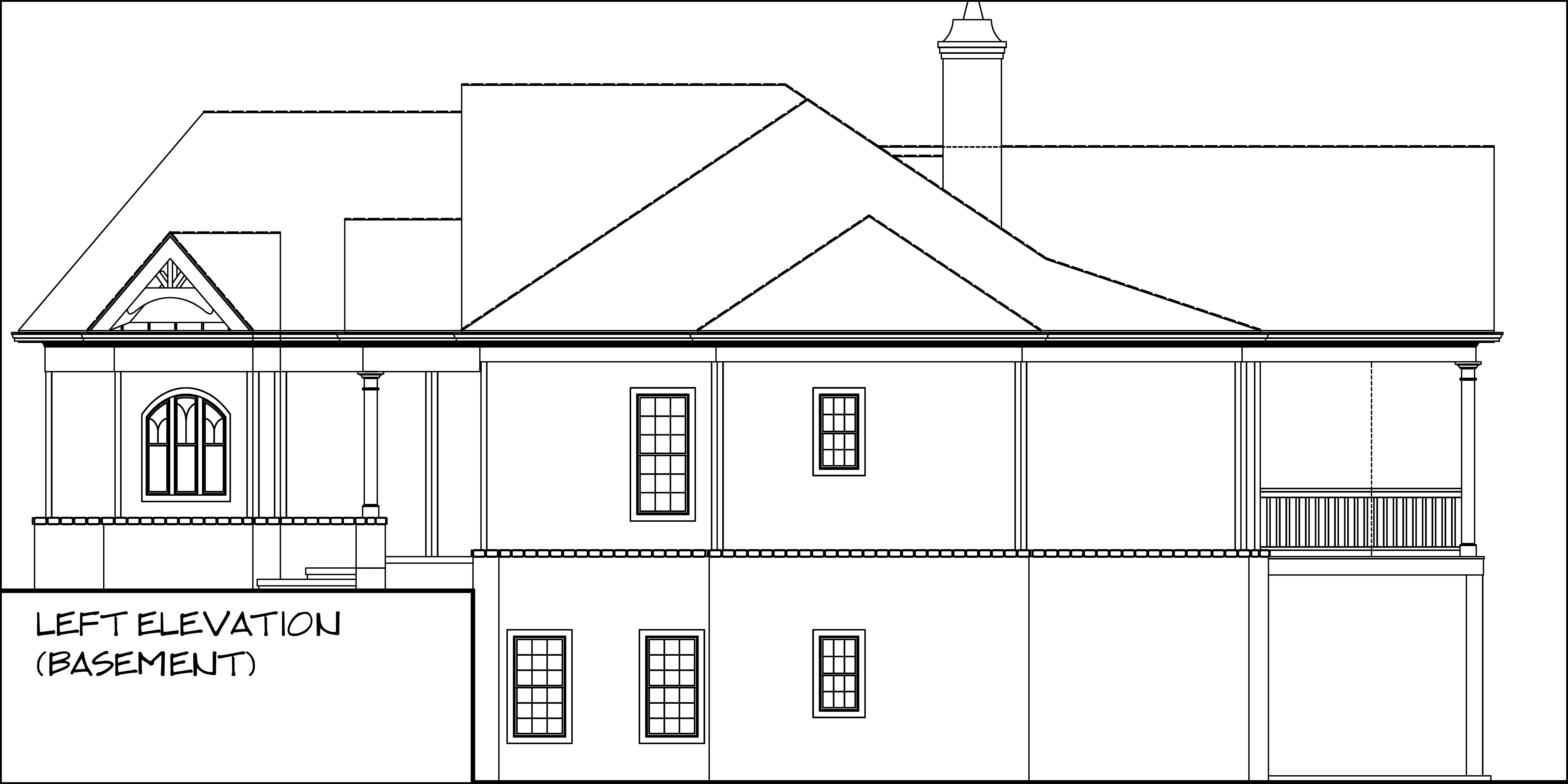 Home Plan Right Elevation of this 3-Bedroom,2344 Sq Ft Plan -106-1276