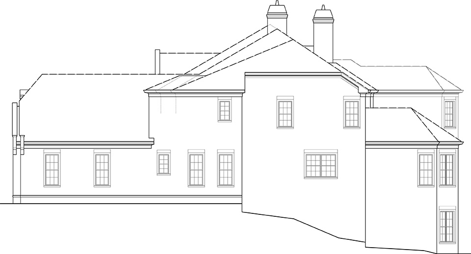 Home Plan Right Elevation of this 6-Bedroom,6072 Sq Ft Plan -106-1277