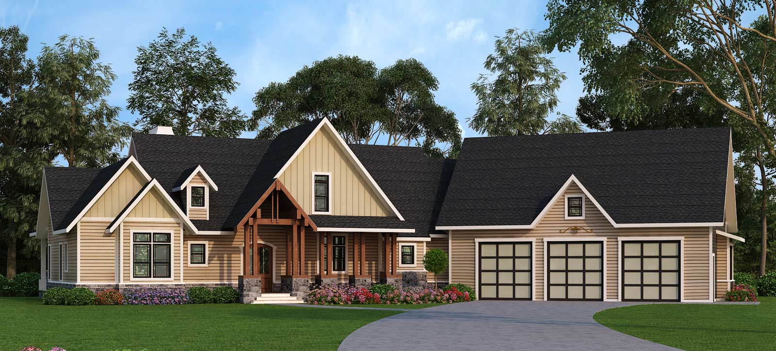 Home Plan Front Elevation of this 3-Bedroom,2666 Sq Ft Plan -106-1279