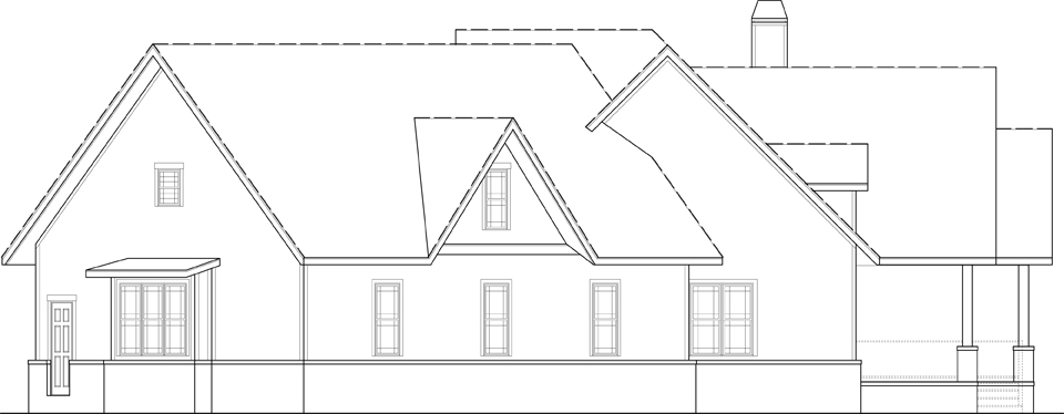 Home Plan Right Elevation of this 3-Bedroom,2666 Sq Ft Plan -106-1279