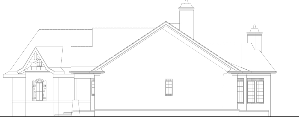 Home Plan Right Elevation of this 3-Bedroom,2430 Sq Ft Plan -106-1281