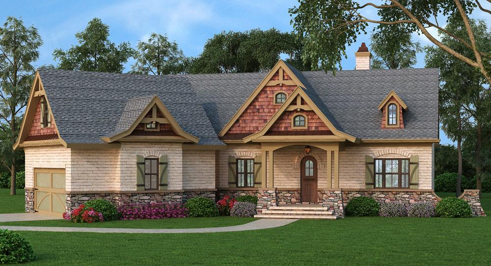 Front View of this 3-Bedroom, 2430 Sq Ft Plan - 106-1281