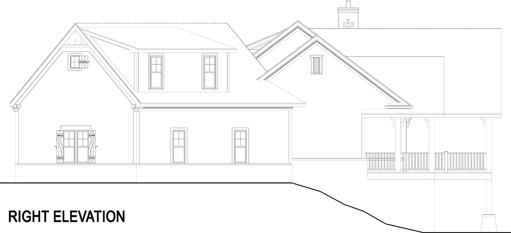 Home Plan Right Elevation of this 3-Bedroom,2531 Sq Ft Plan -106-1283