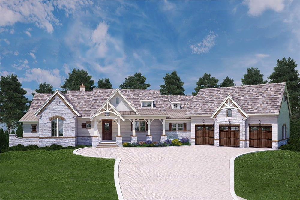 Country home (ThePlanCollection: Plan #106-1283)