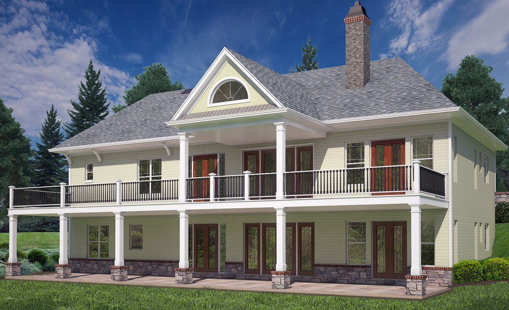 Rear View of this 4-Bedroom, 2355 Sq Ft Plan - 106-1285