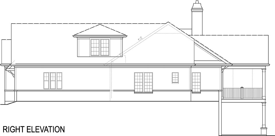 Home Plan Right Elevation of this 4-Bedroom,2355 Sq Ft Plan -106-1285