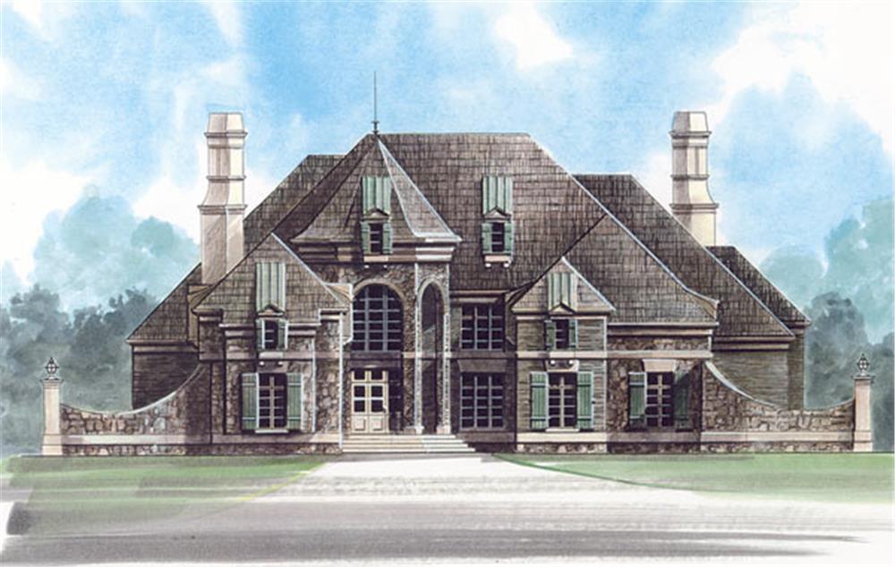 Front View of this 5-Bedroom, 4140 Sq Ft Plan - 106-1293