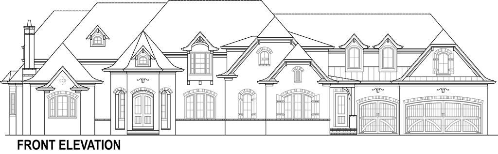Home Plan Front Elevation of this 4-Bedroom,4770 Sq Ft Plan -106-1294