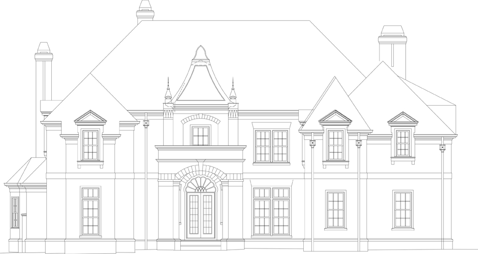 Home Plan Front Elevation of this 4-Bedroom,3868 Sq Ft Plan -106-1302