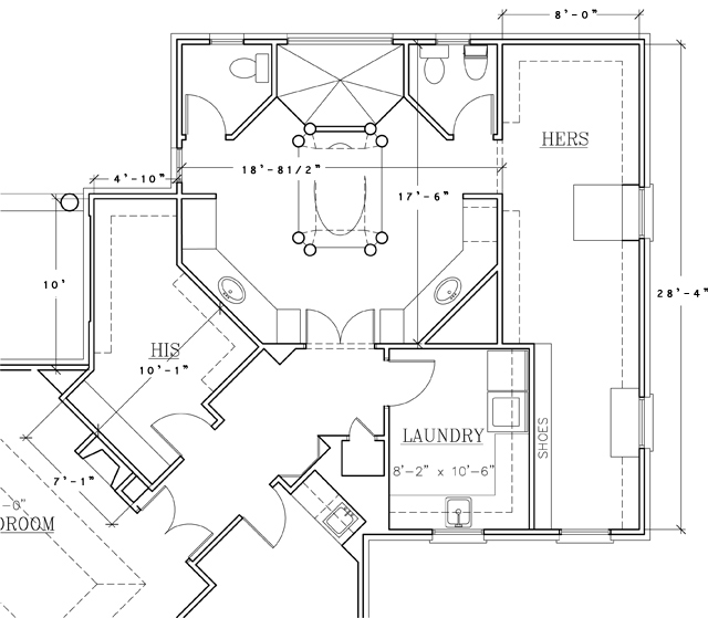 Master Bathroom of this 3-Bedroom, 5194 Sq Ft Plan - 106-1304