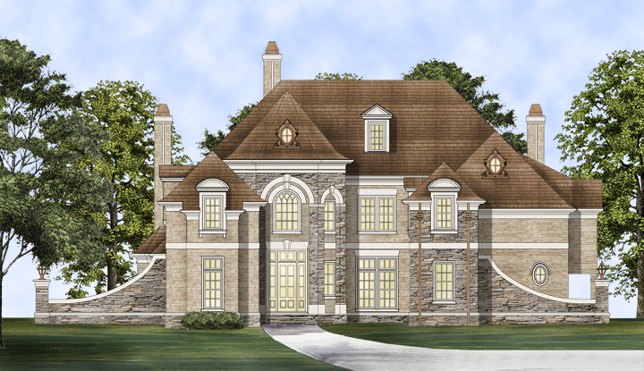 Front View of this 3-Bedroom, 3660 Sq Ft Plan - 106-1306