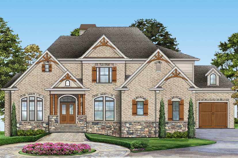Country home plan (ThePlanCollection: House Plan #106-1309)