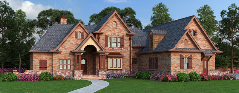 Home Plan Front Elevation of this 3-Bedroom,1999 Sq Ft Plan -106-1313