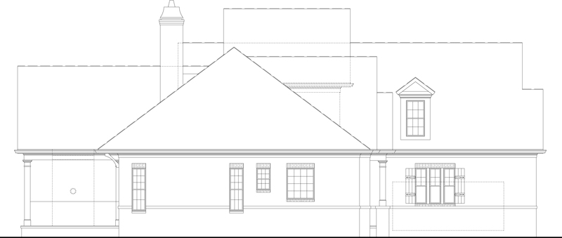 Home Plan Left Elevation of this 3-Bedroom,1999 Sq Ft Plan -106-1313