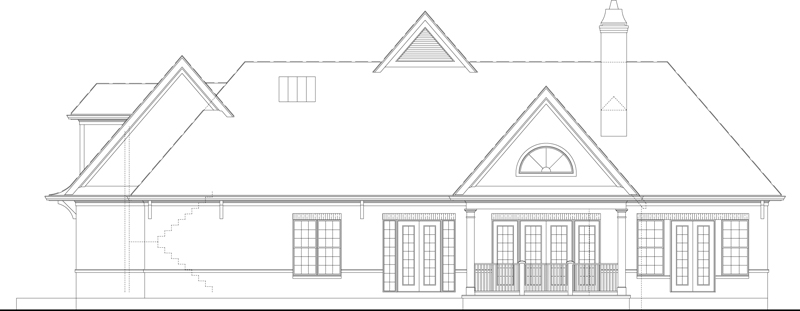 Home Plan Right Elevation of this 3-Bedroom,1999 Sq Ft Plan -106-1313