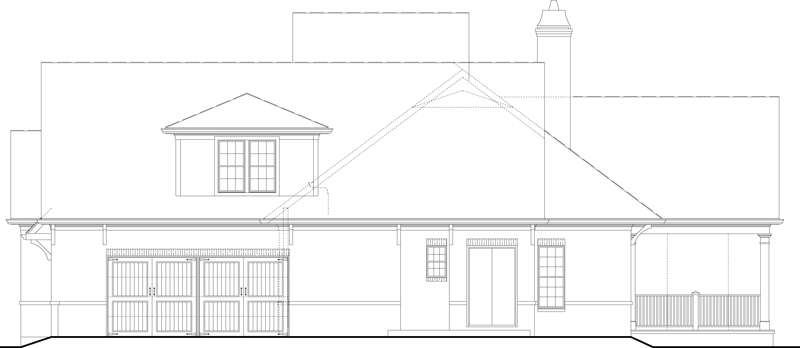 Home Plan Right Elevation of this 3-Bedroom,1999 Sq Ft Plan -106-1313