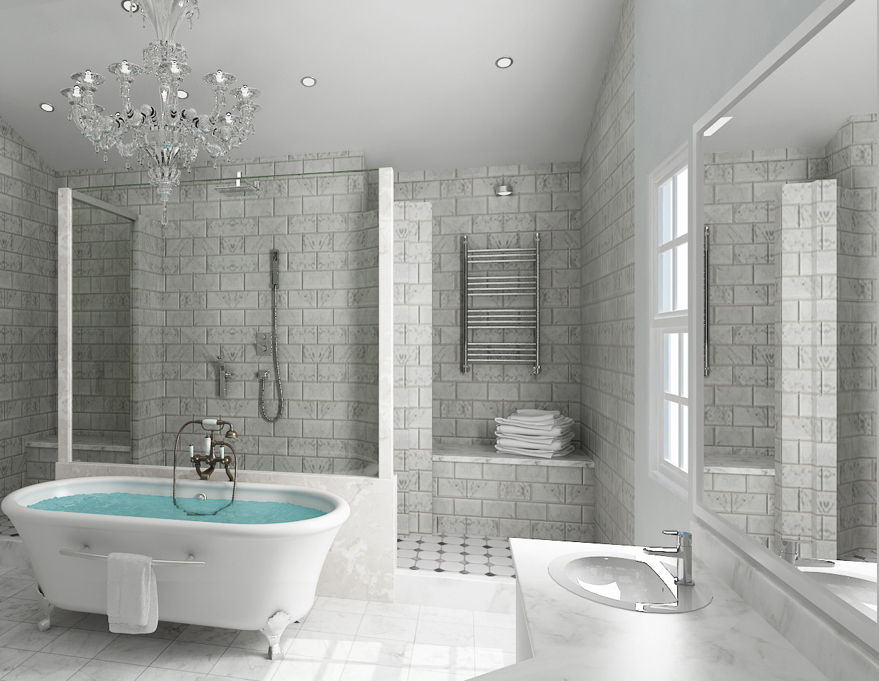 Master Bathroom: Tub of this 3-Bedroom, 2830 Sq Ft Plan - 106-1315