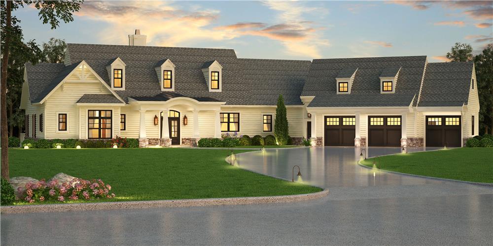 Front View of this 3-Bedroom, 2830 Sq Ft Plan - 106-1315