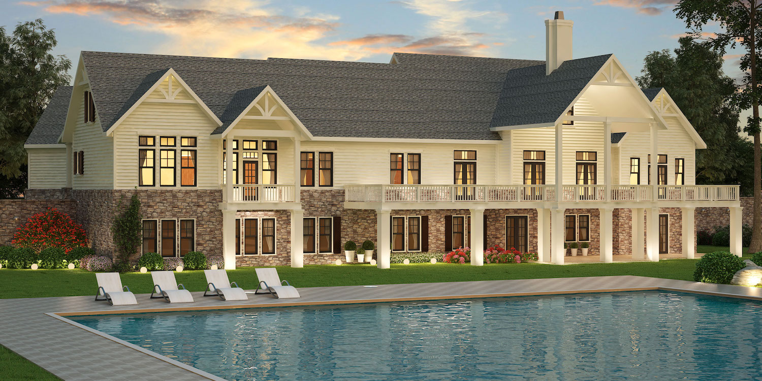 Rear View of this 3-Bedroom, 2830 Sq Ft Plan - 106-1315