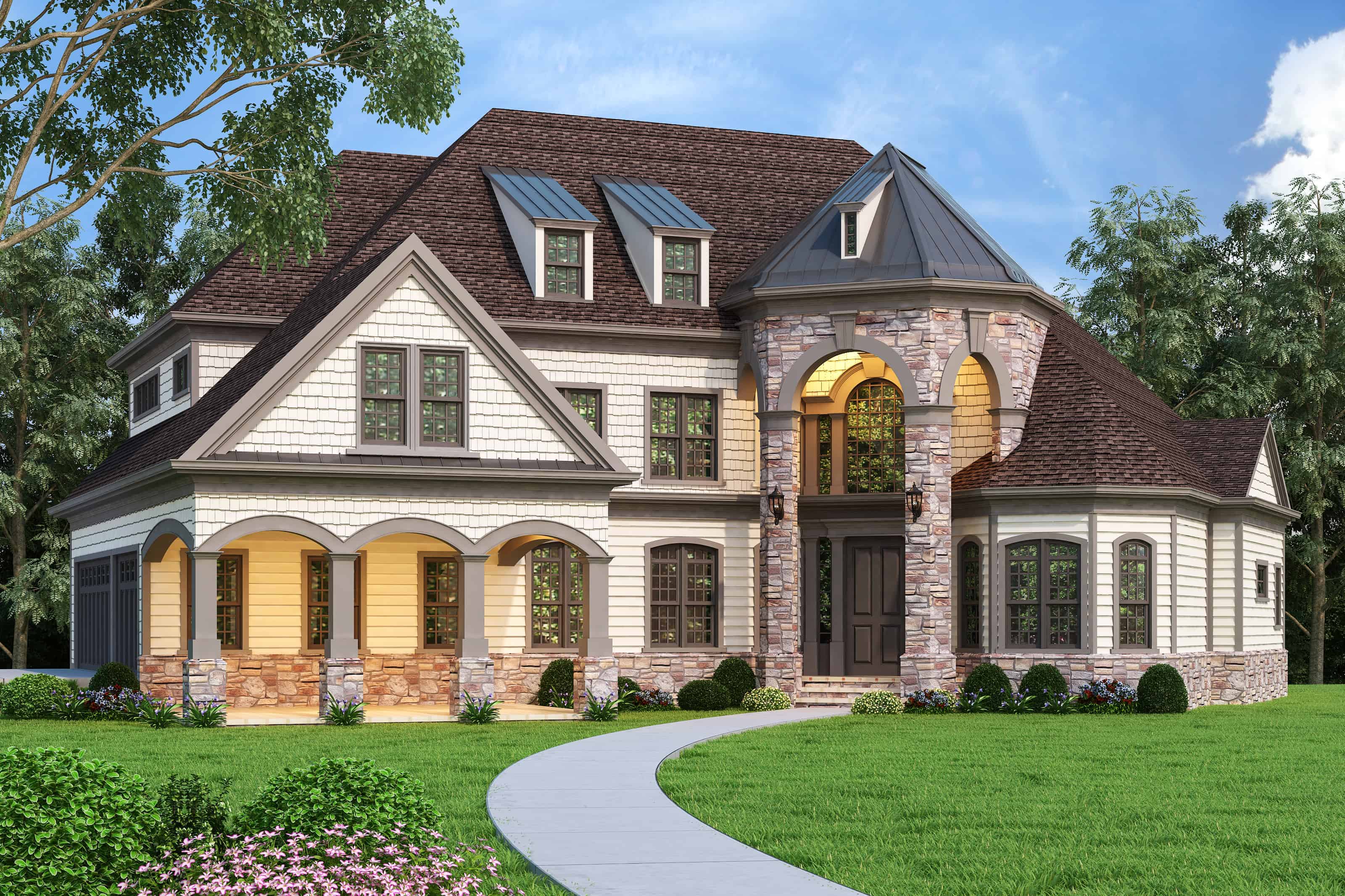 Luxury home (ThePlanCollection: Plan #106-1322)